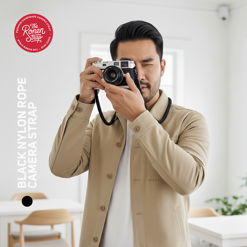 The Ronen Strap black nylon rope strap