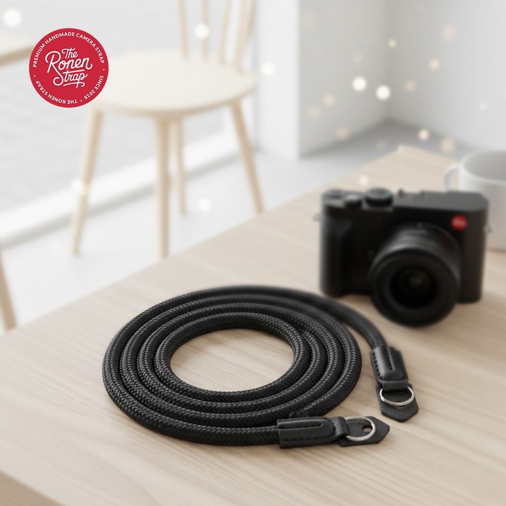 Black handmade Nylon Rope Camera Strap for Neck & Shoulder - Image 6