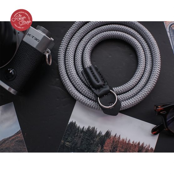Grey Nylon Rope Camera Strap for Shoulder & Neck
