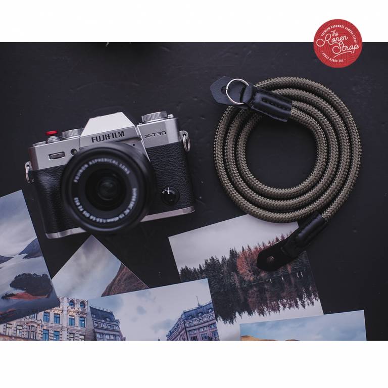 Green Khaki Nylon Rope Camera Strap for Shoulder & Neck