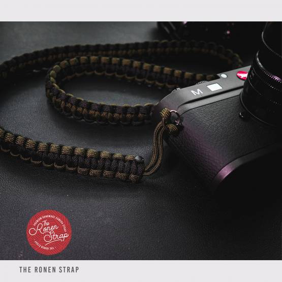 PREMIUM HANDMADE COBRA PARACORD CAMERA STRAP FOR SHOULDER & NECK (BLACK WITH GREEN ARMY) - Image 7