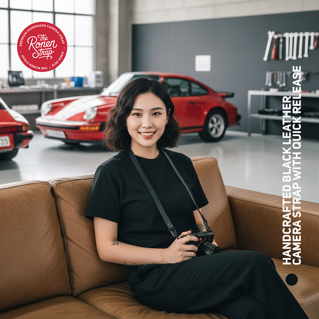 The Ronen strap black leather with quick release