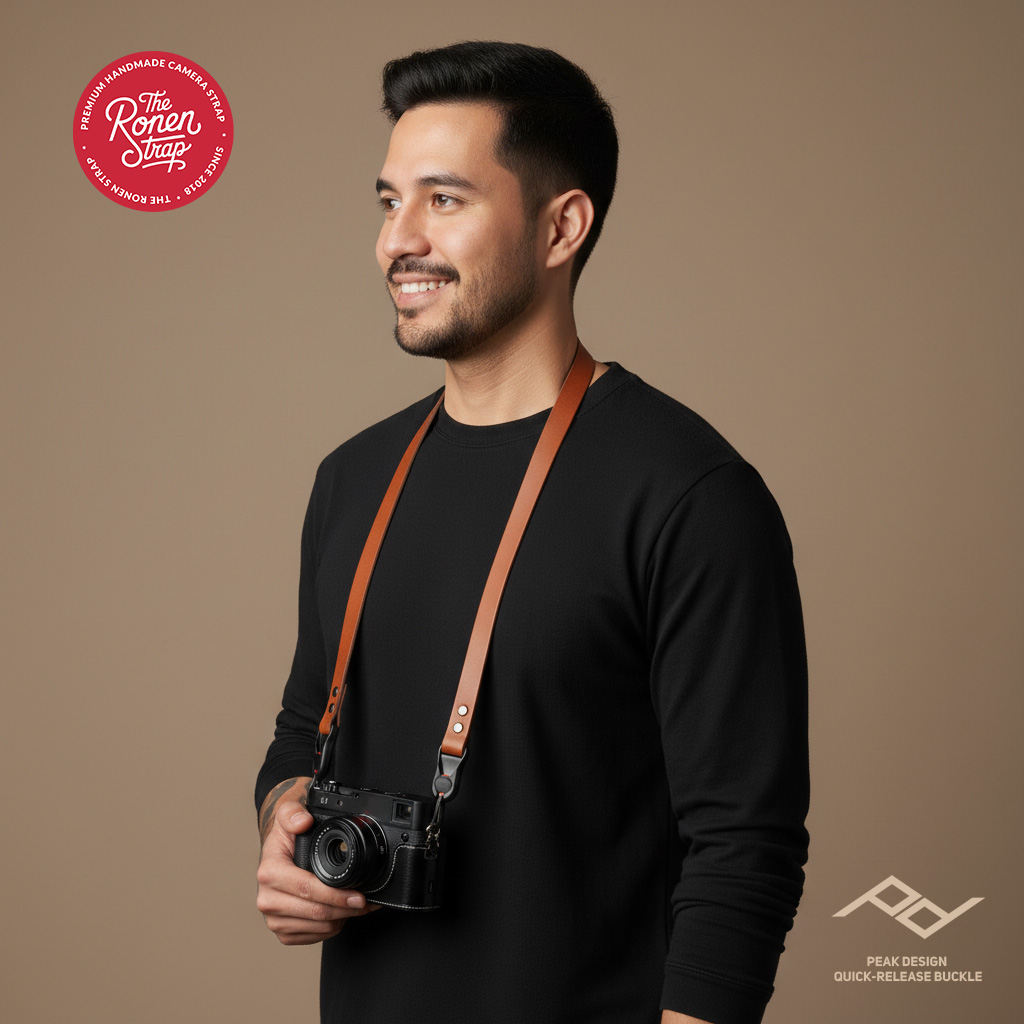 The Ronen strap Nomad pro Cognac saddle