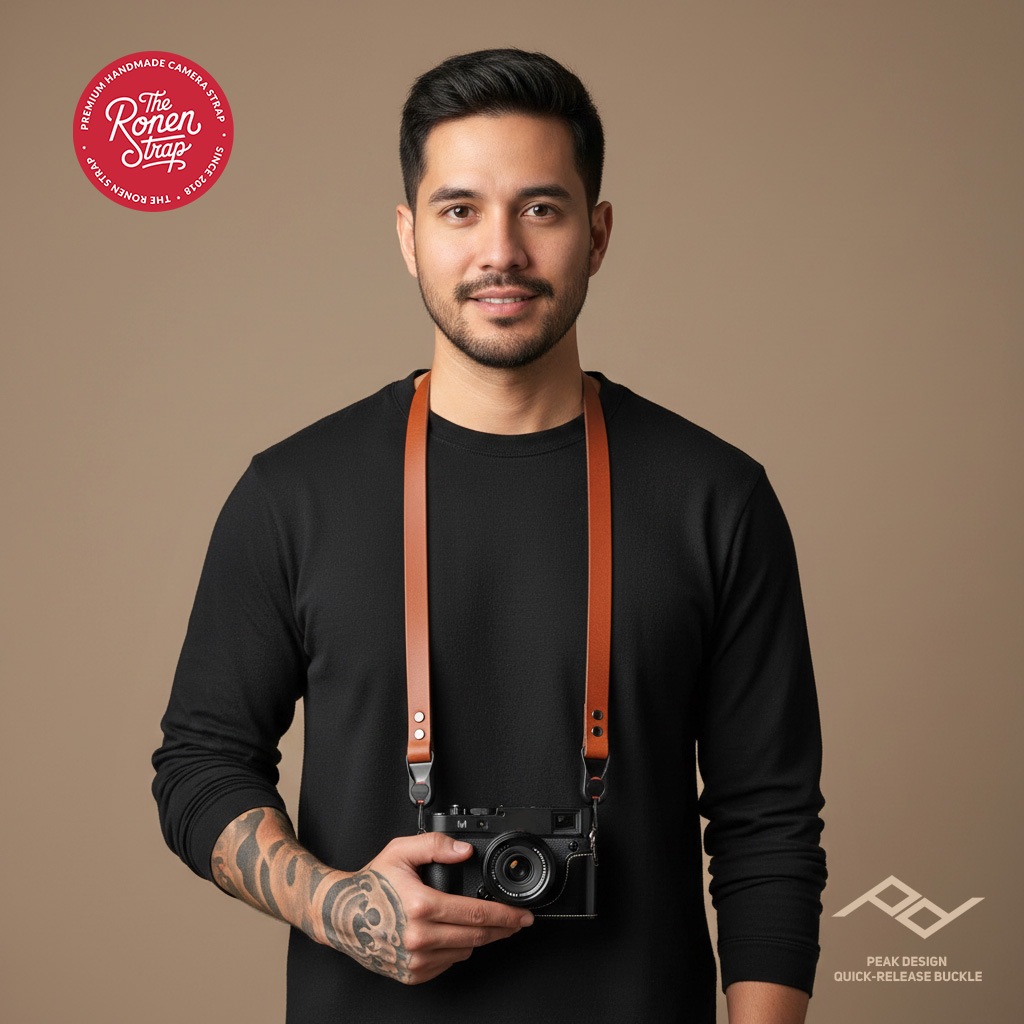 The Ronen strap Nomad pro Cognac saddle