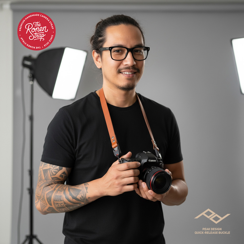 The Ronen strap Nomad pro Cognac saddle