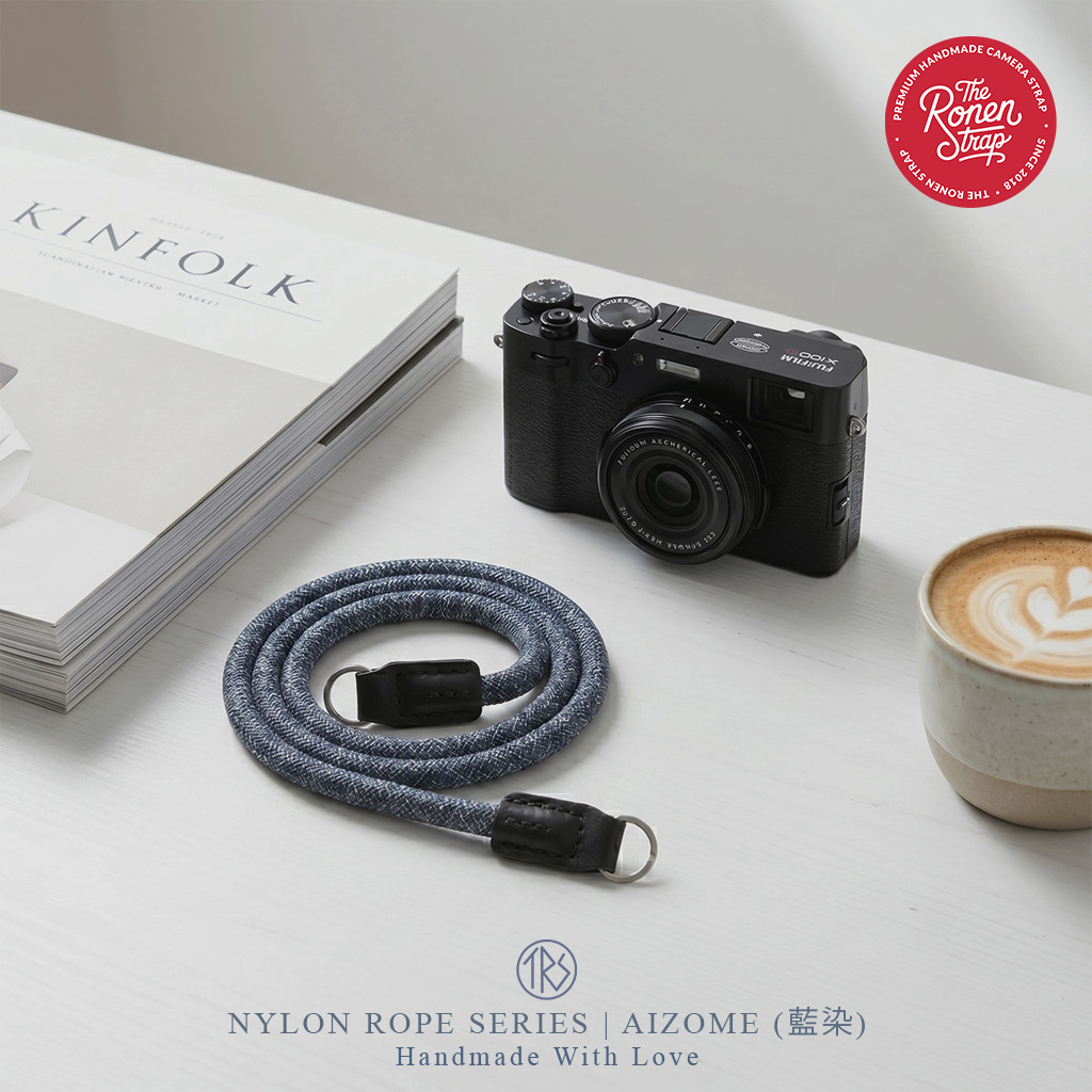 Aizome Nylon Rope Camera Strap In Use