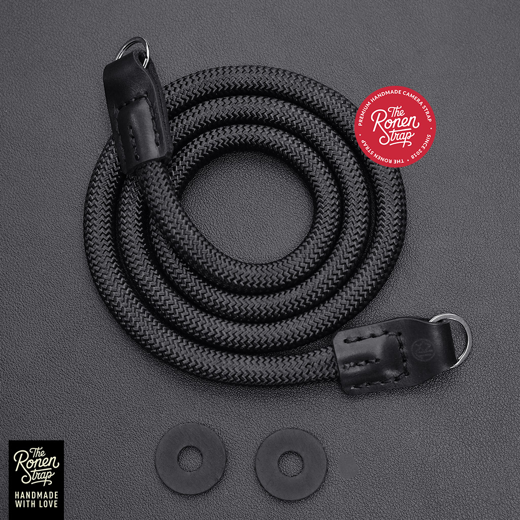 The Ronen Strap - Premium Handmade Kage Black Navy Nylon Rope Camera Strap for Mirrorless Cameras - Image 11