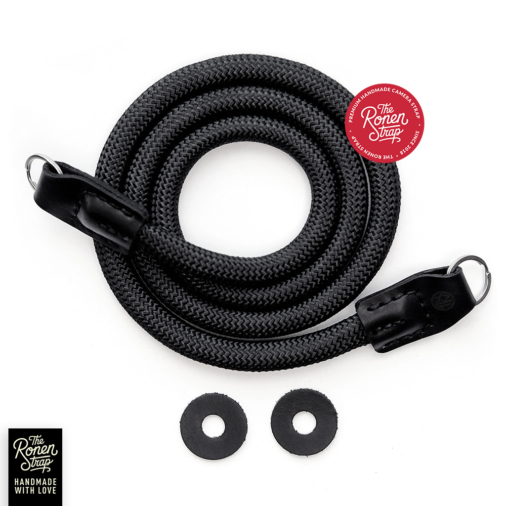 The Ronen Strap - Premium Handmade Kage Black Navy Nylon Rope Camera Strap for Mirrorless Cameras - Image 9