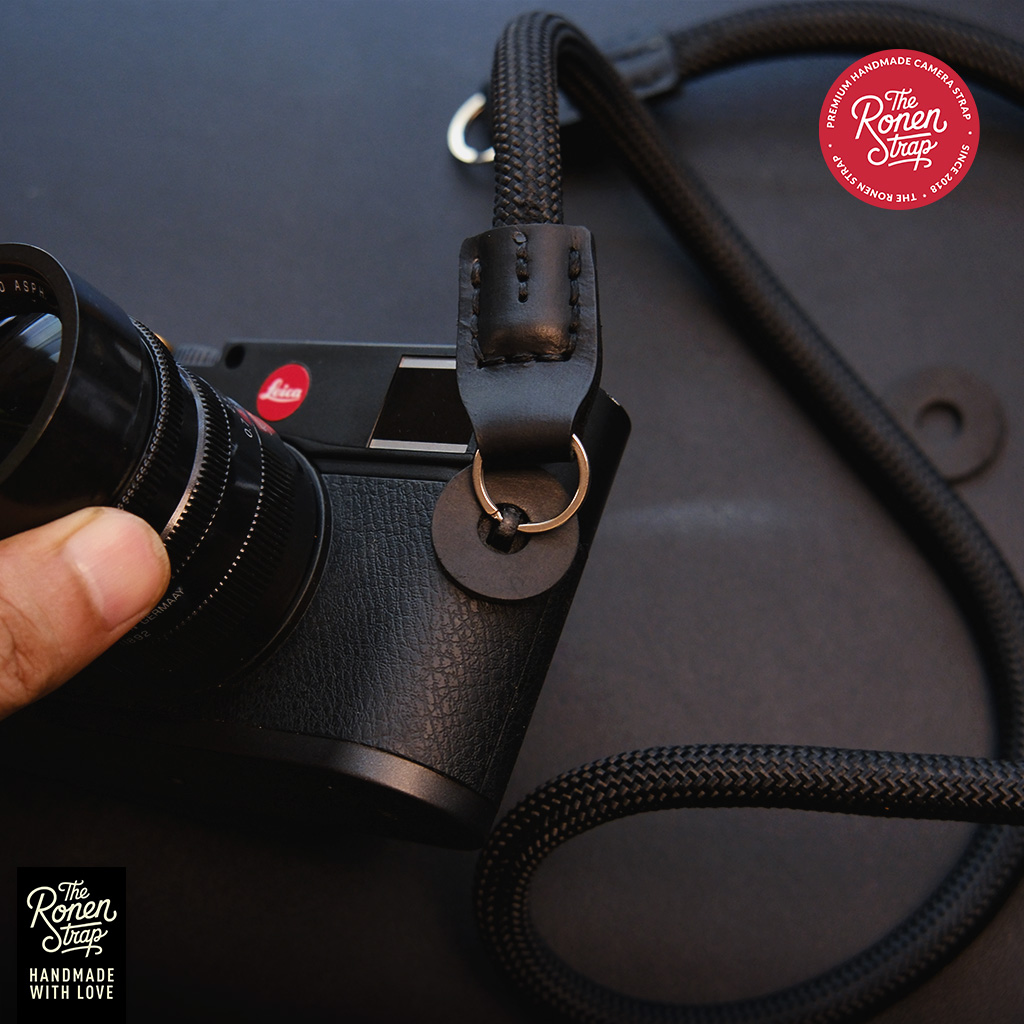 The Ronen Strap - Premium Handmade Kage Black Navy Nylon Rope Camera Strap for Mirrorless Cameras - Image 12
