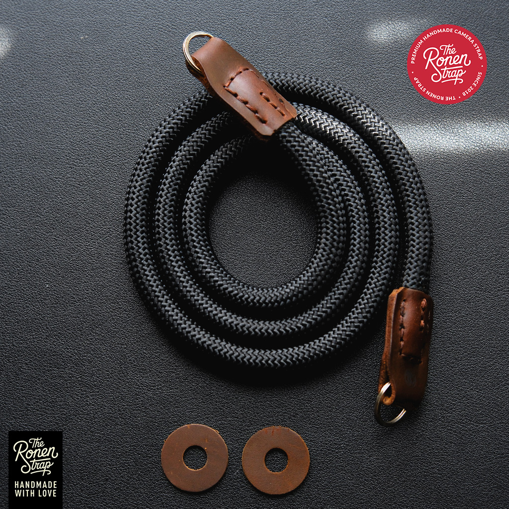 The Ronen Strap - Premium Handmade Kage Black Navy Nylon Rope Camera Strap for Mirrorless Cameras - Image 5