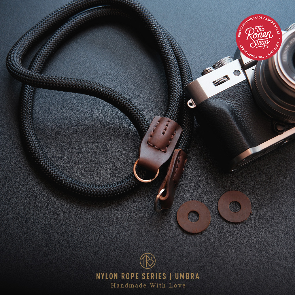 The Ronen Strap - Premium Handmade Kage Black Navy Nylon Rope Camera Strap for Mirrorless Cameras - Image 6