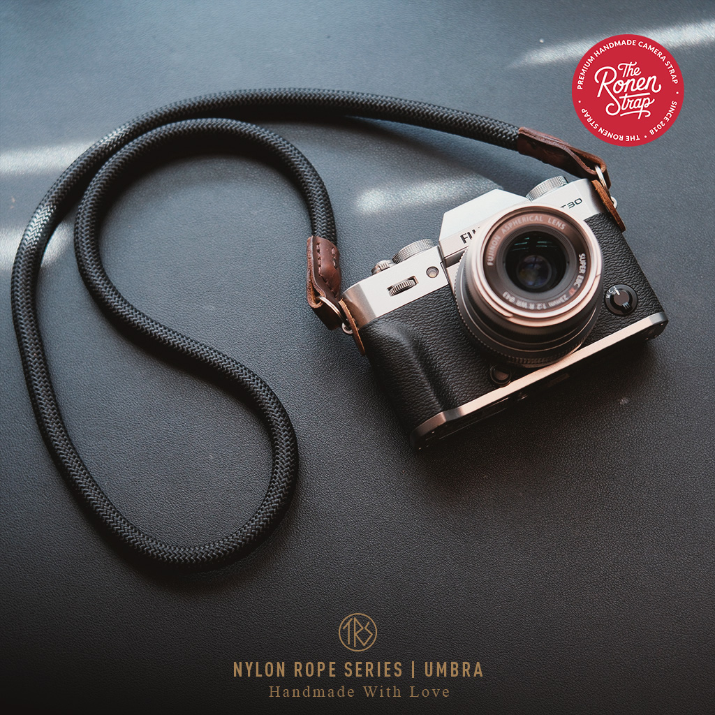 The Ronen Strap - Premium Handmade Kage Black Navy Nylon Rope Camera Strap for Mirrorless Cameras - Image 8