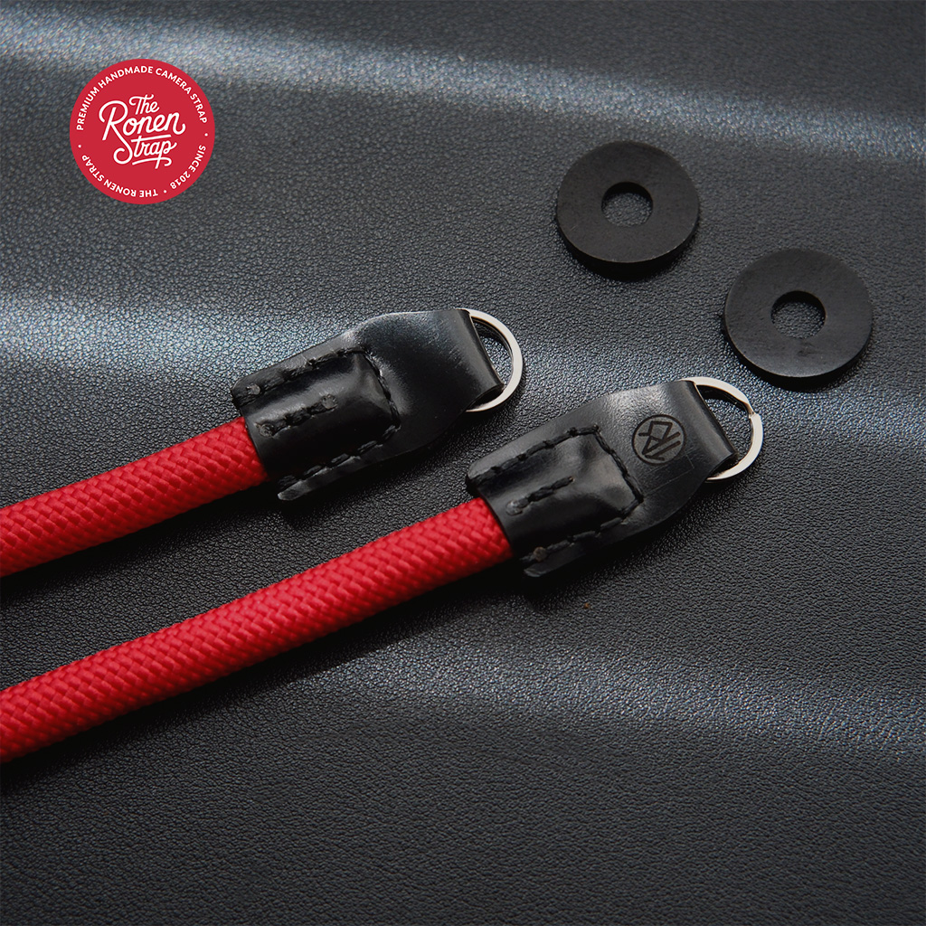 The Ronen Strap - Premium handmade Torri Red Nylon Rope Camera Strap for mirrorless cameras - Image 3