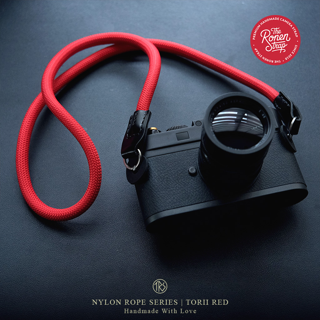 The Ronen Strap - Premium handmade Torri Red Nylon Rope Camera Strap for mirrorless cameras - Image 11