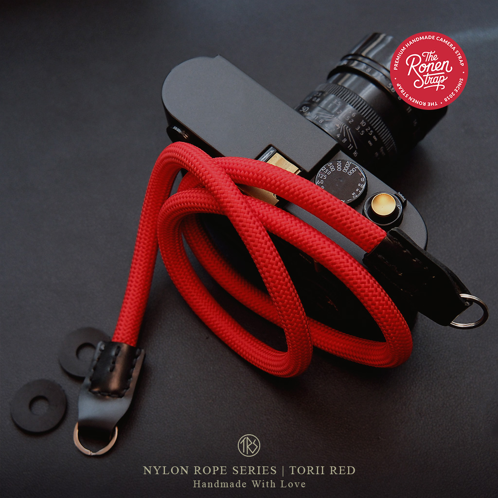 The Ronen Strap - Premium handmade Torri Red Nylon Rope Camera Strap for mirrorless cameras - Image 9
