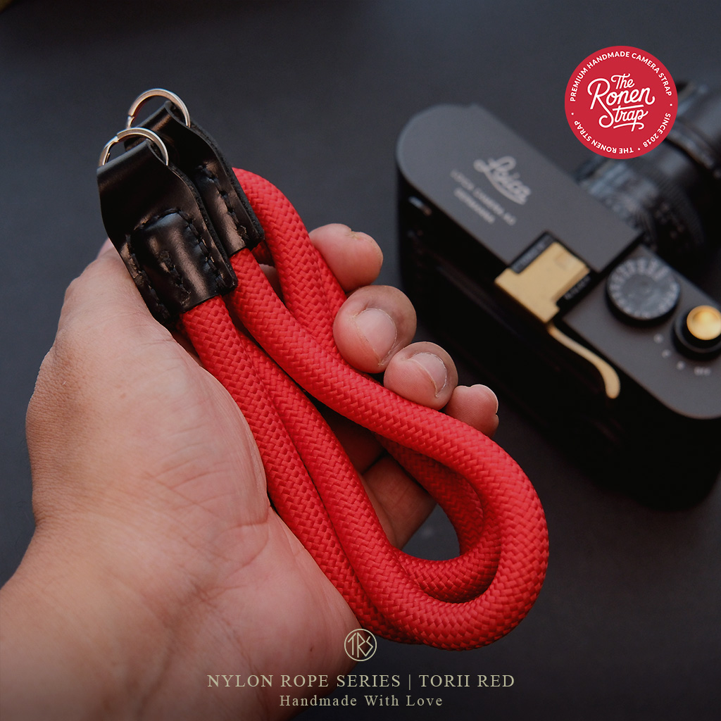 The Ronen Strap - Premium handmade Torri Red Nylon Rope Camera Strap for mirrorless cameras - Image 6