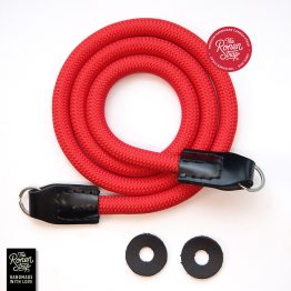 The Ronen Strap - Premium handmade Torri Red Nylon Rope Camera Strap for mirrorless cameras