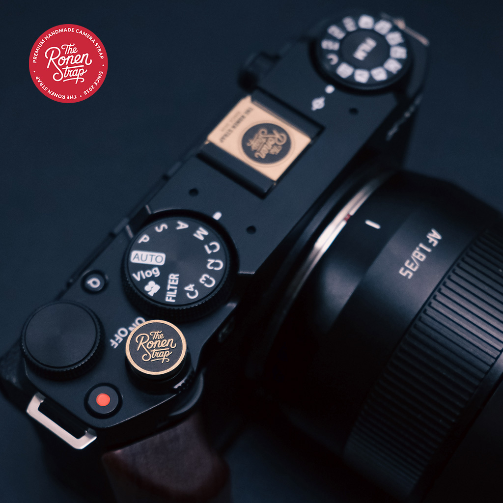 The Ronen Strap Brass Soft Shutter Release and Camera Hot Shoe | The Ronen Strap The ronen strap Hot Shoe