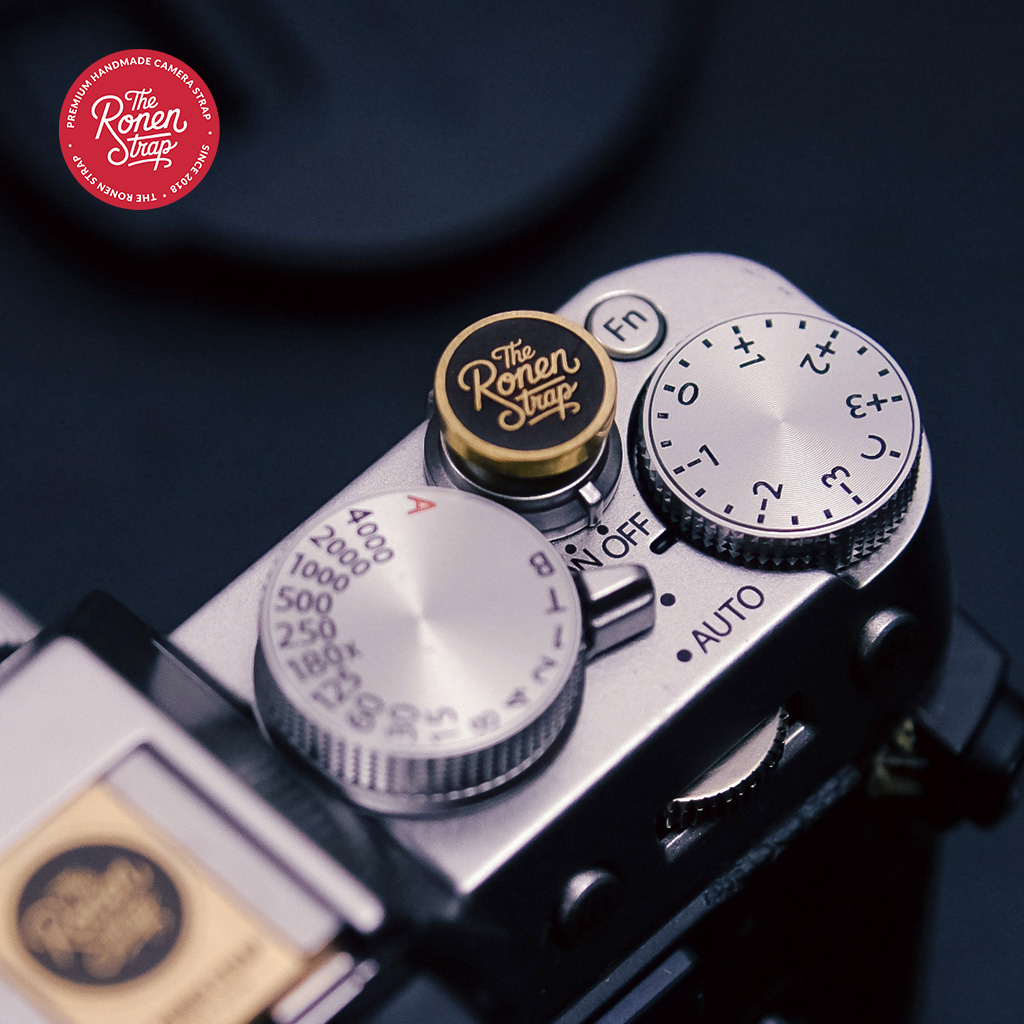 The Ronen Strap Brass Soft Shutter Release and Camera Hot Shoe | The Ronen Strap The Ronen Strap Soft Shutter Release