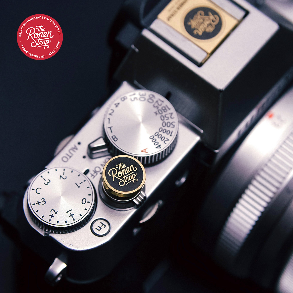 The Ronen Strap Brass Soft Shutter Release and Camera Hot Shoe | The Ronen Strap The ronen strap soft shutter button