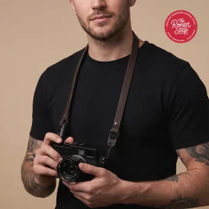 Full-Grain Leather Camera Strap - Dark Espresso